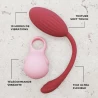 Oeuf vibrant et télécommande vibro clito TAMA de Maloo avec détails sur les modes de vibration et la texture douce