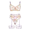 Lingerie femme Maloo : Ensemble quatre pièces - Jardin enchanté