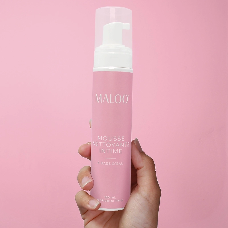 Maloo - Mousse pour l'hygiène intime quotidienne - Flacon pompe rose 100 ml